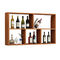 Étalage en bois d'affichage de magasin d'anti fente/écurie fixée au mur de support de vin fournisseur