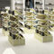 Affichage au détail en bois à haute densité de support de chaussure 4 couches d'anti fente pour le grand centre commercial fournisseur