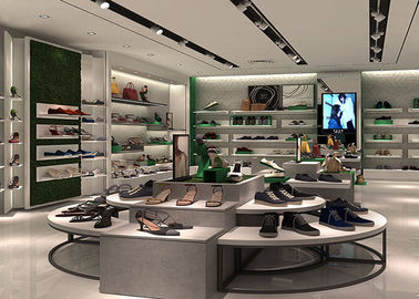Chine Étagères de mur d'affichage de chaussure de mode, matériel rond de forces de défense principale de présentoirs de chaussures fournisseur